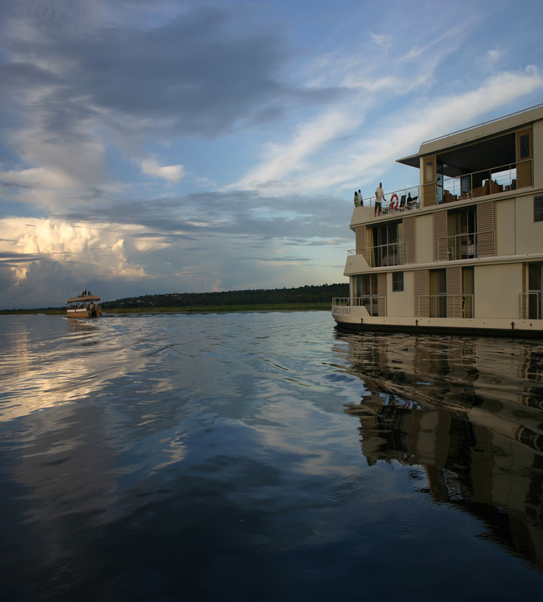 Zambezi Queen luxury houseboat, Chobe River, Botswana